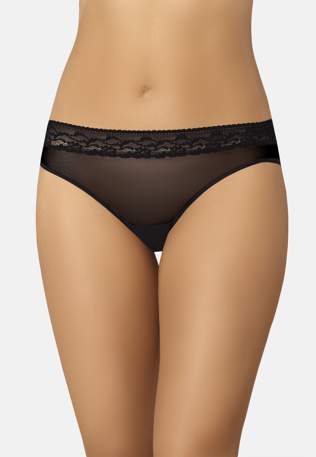 

Трусы Teyli Mesh mit floraler Spitze Rigi, черный