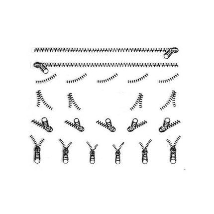 

Декор для маникюра Bna Silver Zip Ornament