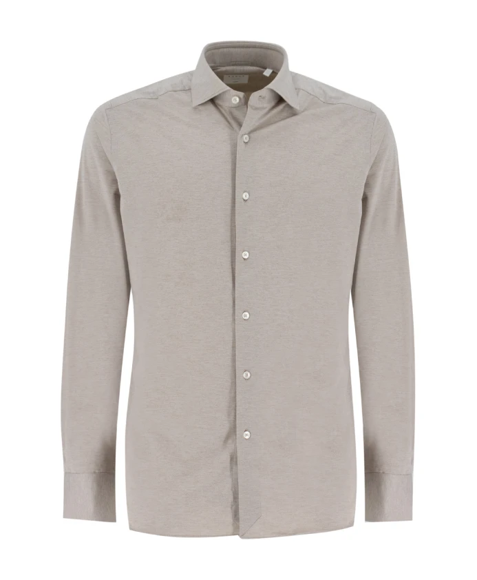 

Элегантная рубашка с французским воротником и перламутровыми пуговицами. Xacus, бежевый