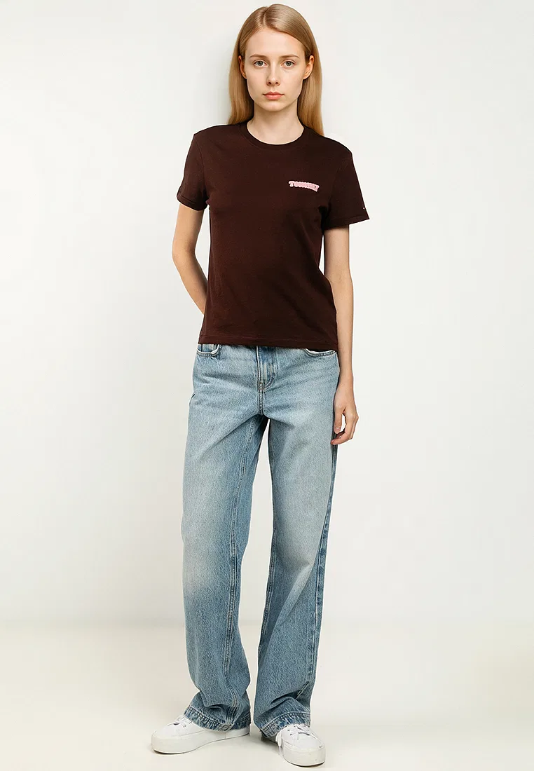 Футболка, джинсовая, Tommy Jeans, белый Tommy Hilfiger — фото 4