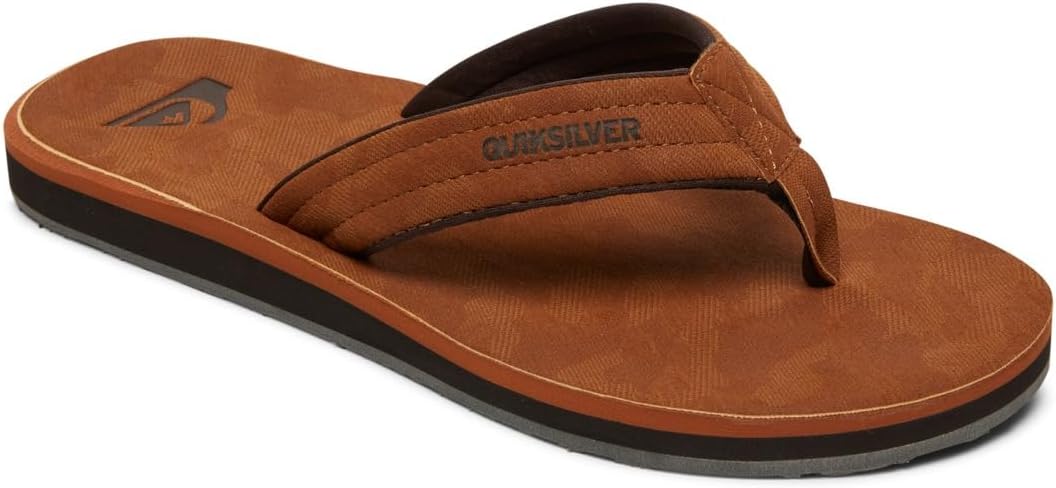 

Мужские сандалии Quiksilver Carver из нубука с трехточечным креплением, коричневый