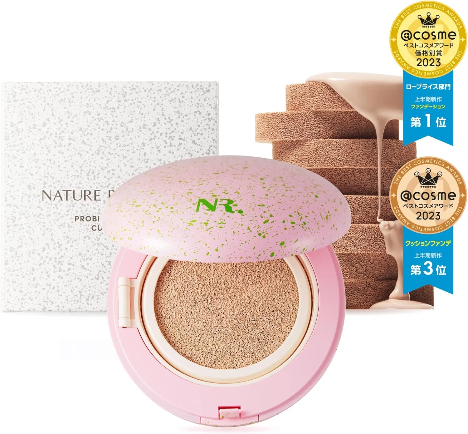 Тональная основа Nature Republic PROBIO Essence Cushion, 21 Light Beige, SPF50+, 15 г — фото 2