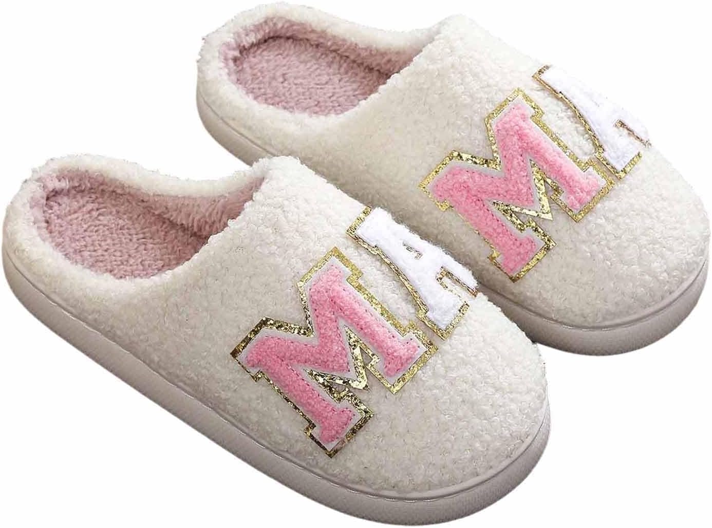 

Уютные зимние тапочки для пар с модным принтом, мягкая и теплая домашняя обувь для женщин и мужчин Generic, белый