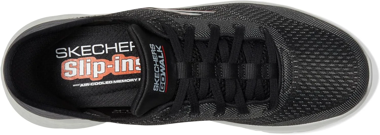Мужские кроссовки Skechers Go Walk Flex - Новый мир, черный/оранжевый — фото 3