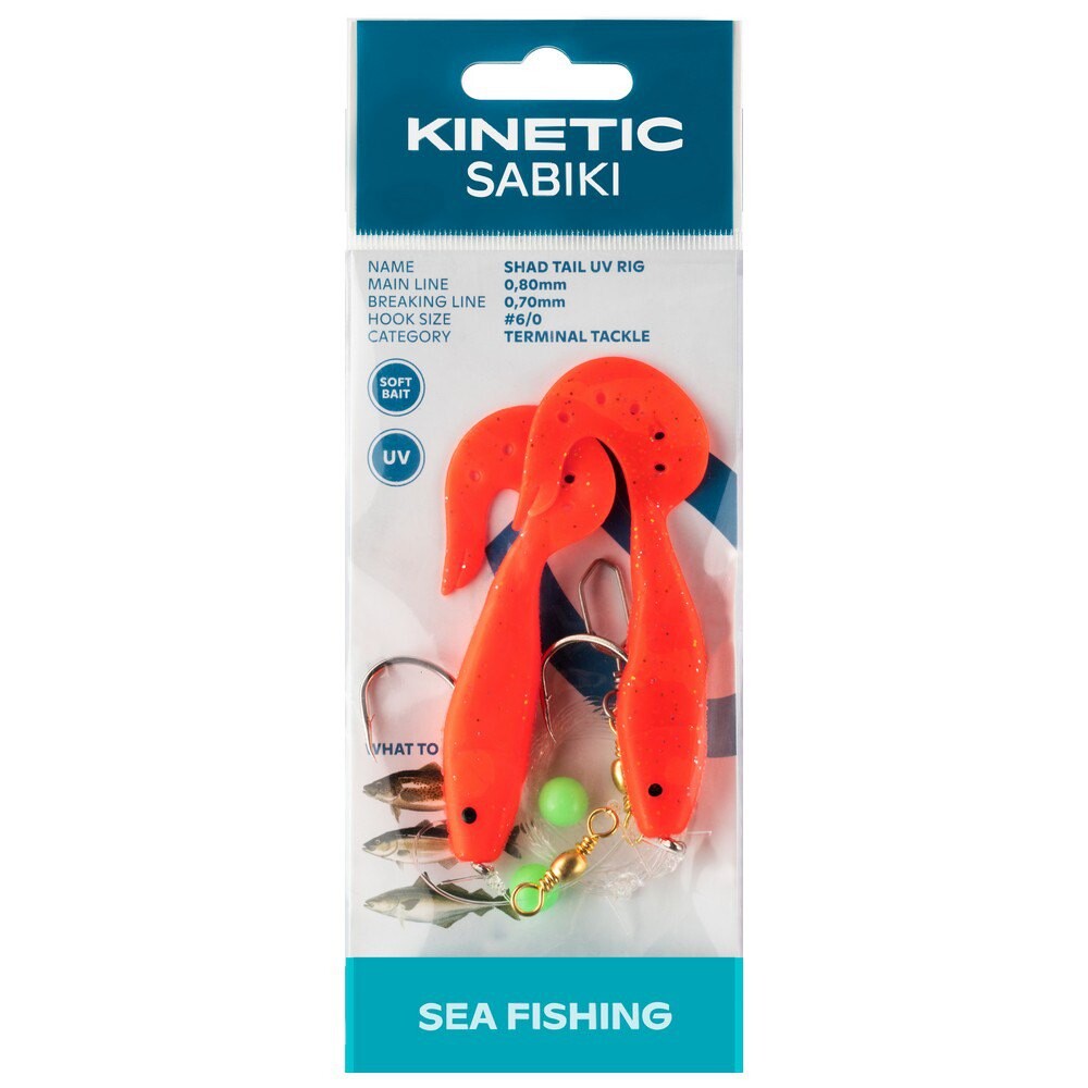 

Оснастки Kinetic Sabiki Shad Tail UV, красный