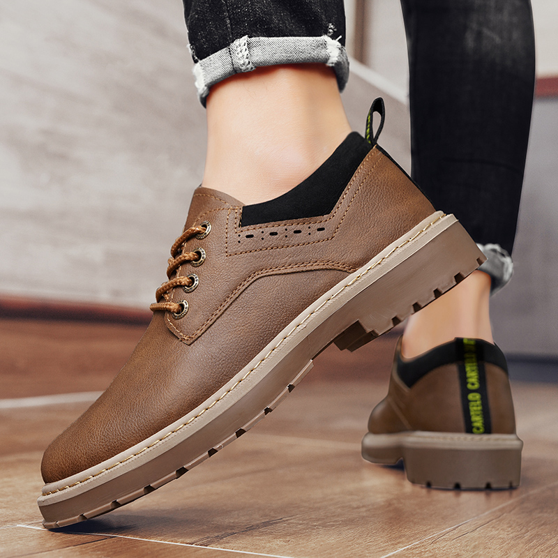 SHOUBA Мужские повседневные кроссовки Low Top черные, цвет Black — фото 4