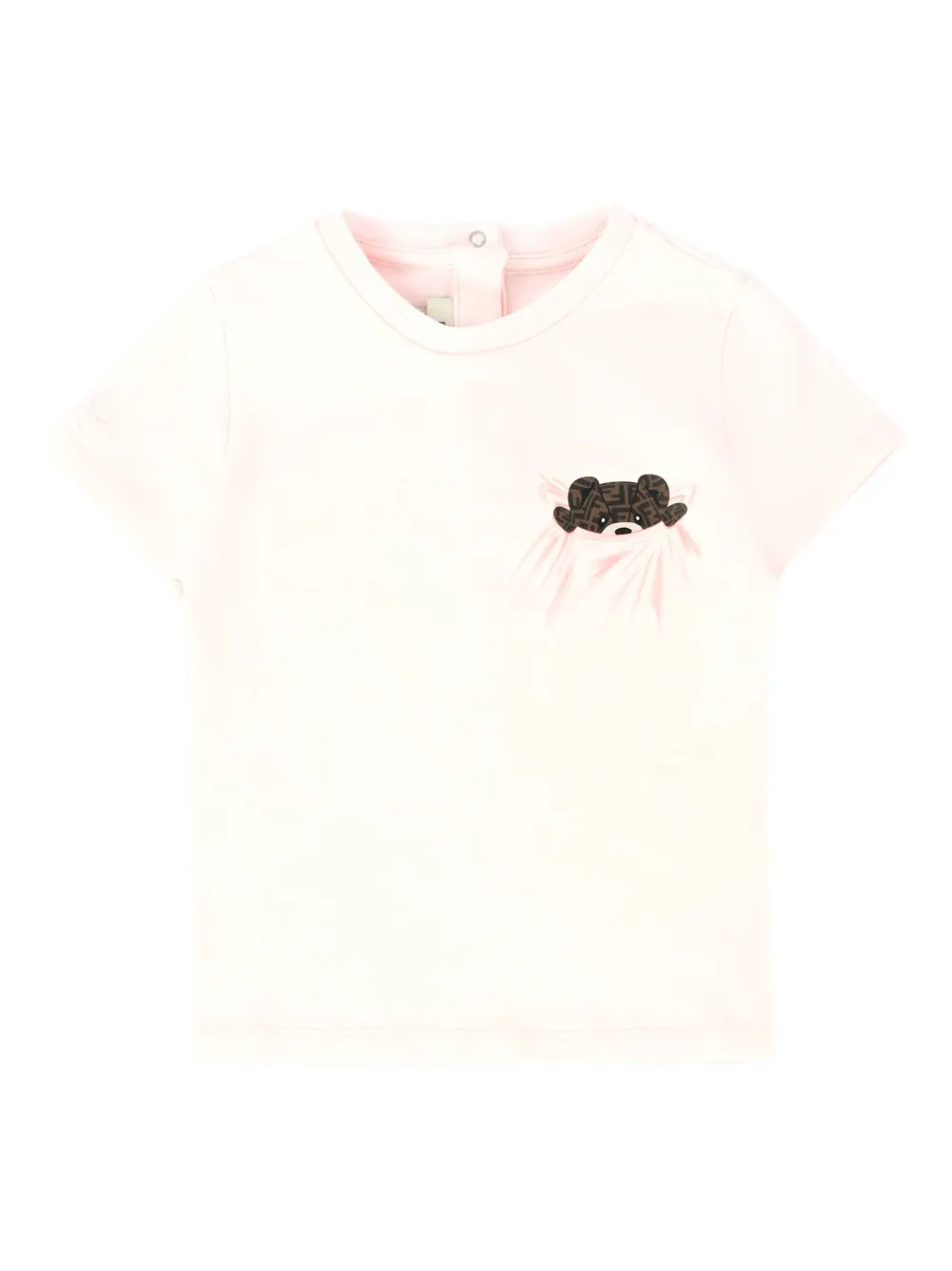 

Футболка из хлопковой смеси FENDI KIDS, розовый