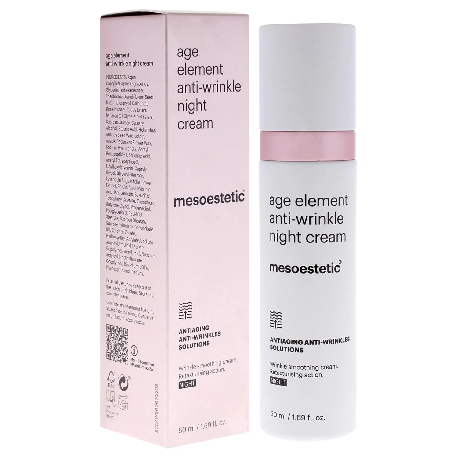 Крем для лица Mesoestetic — Унисекс ночной против морщин «Age Element Anti-Wrinkle» от, 50 мл — фото 3
