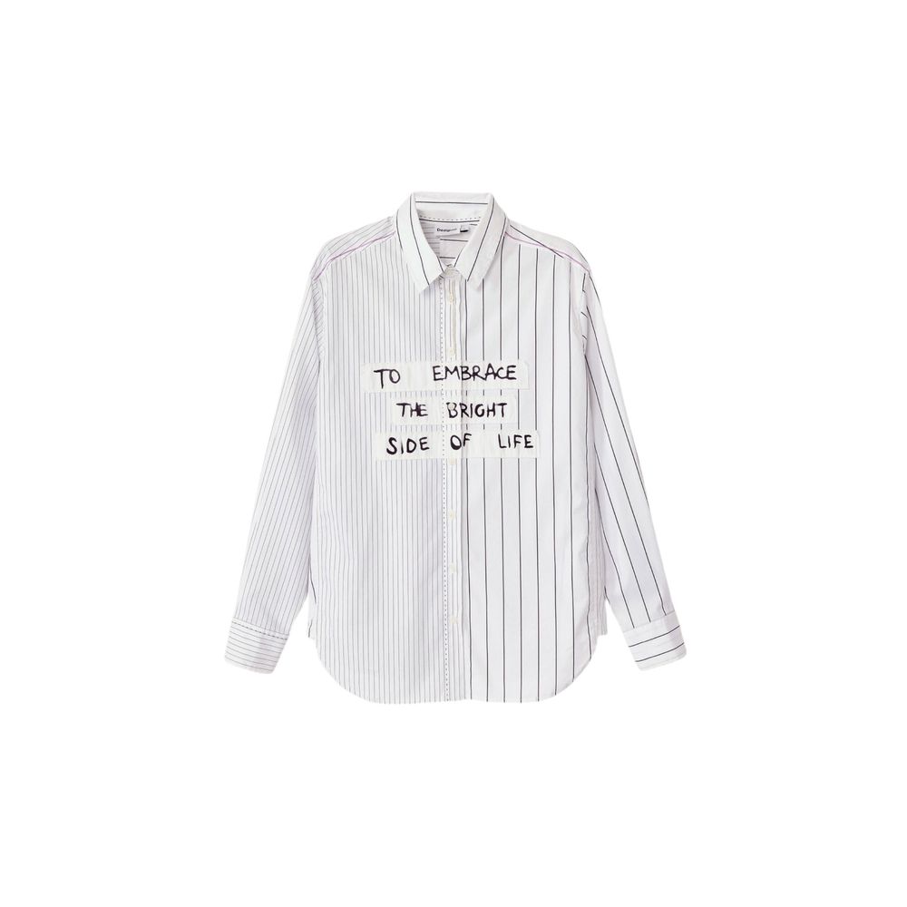 

Белая хлопковая рубашка Desigual
