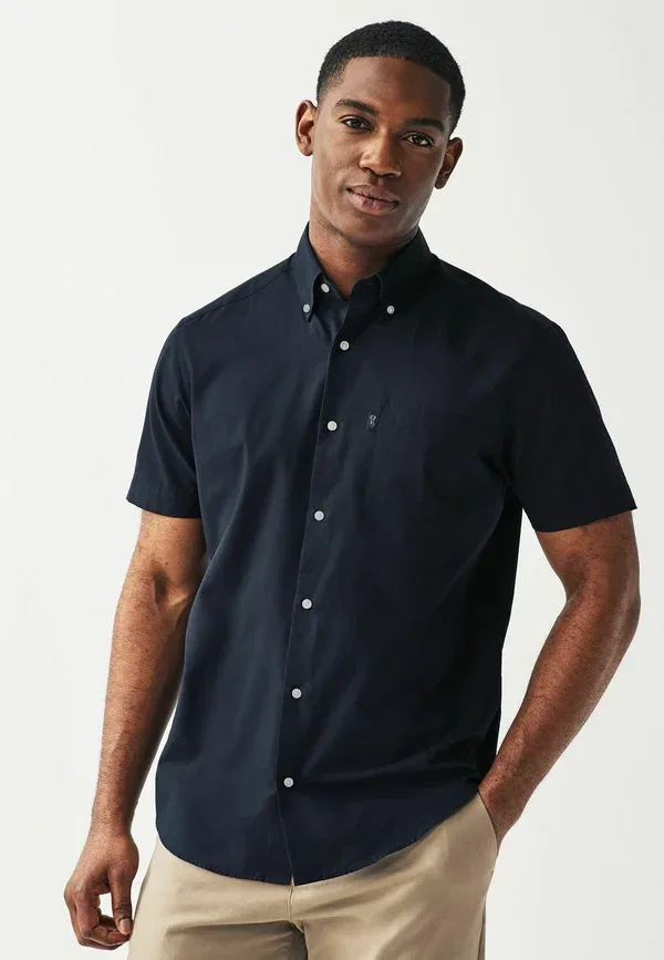 Рубашка Next Button Down Oxford Short Sleeve Regular Fit, темно-синий