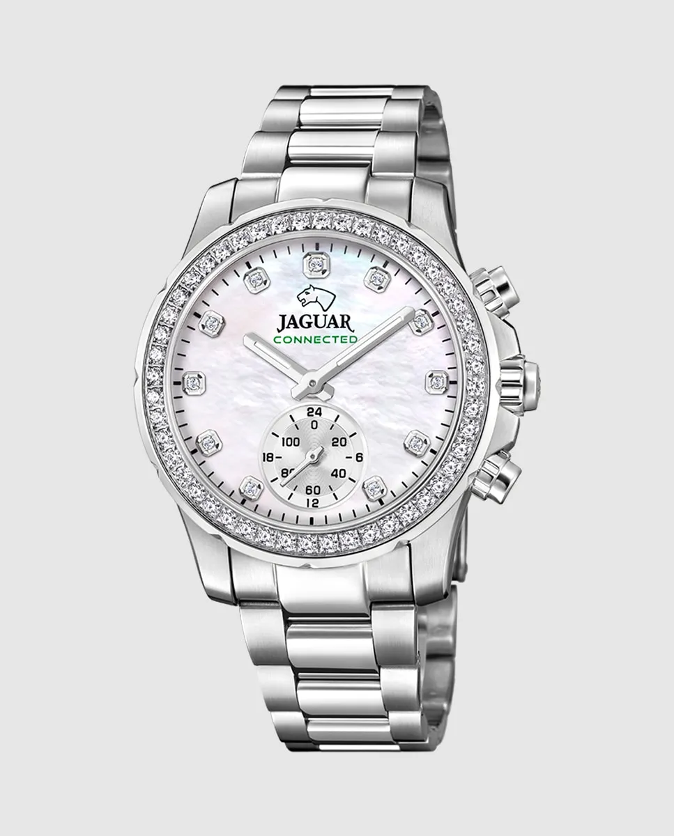 

J980/1 Connected Lady серебристо-стальные женские часы Jaguar, серебряный