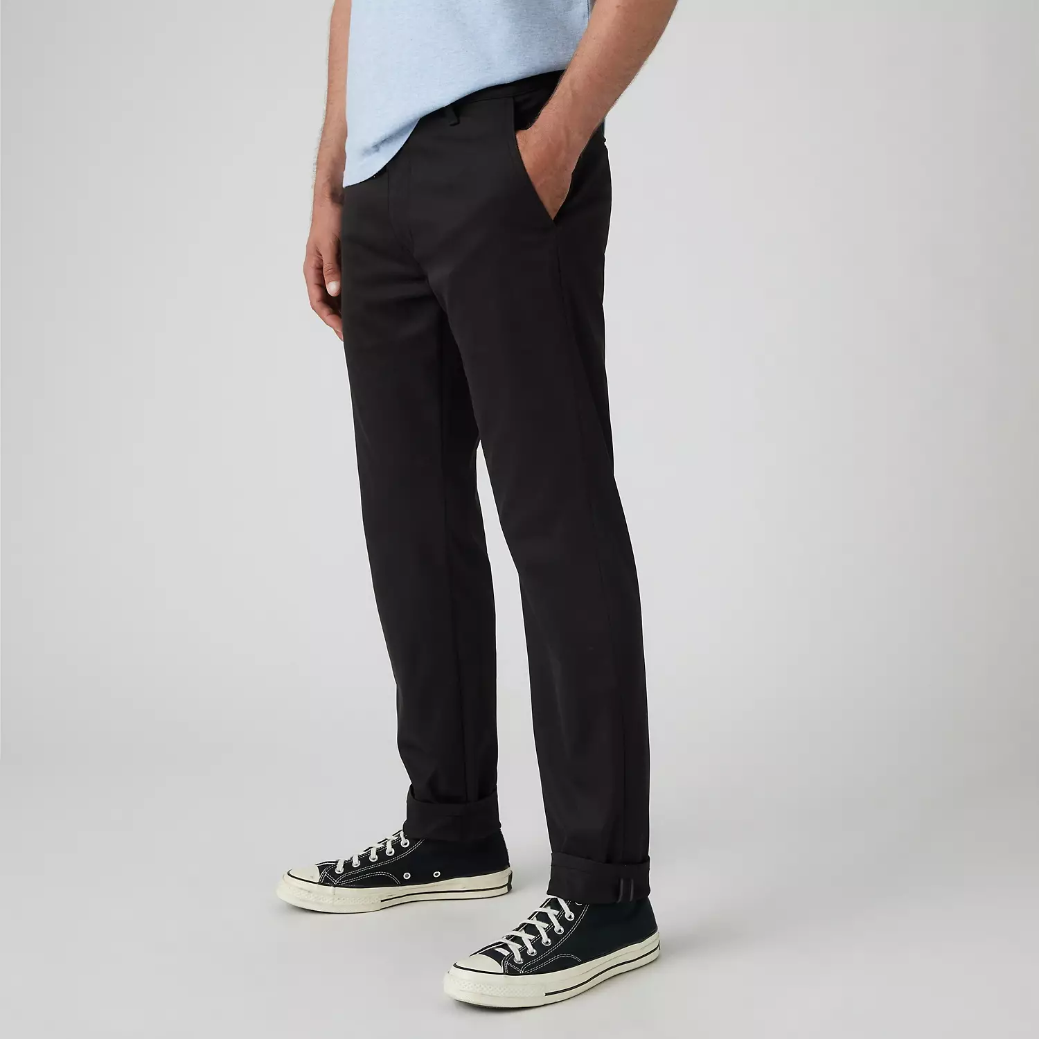 Мужские брюки Levi's XX Chino Standard Taper Tech+, цвет Meteorite - Black — фото 2