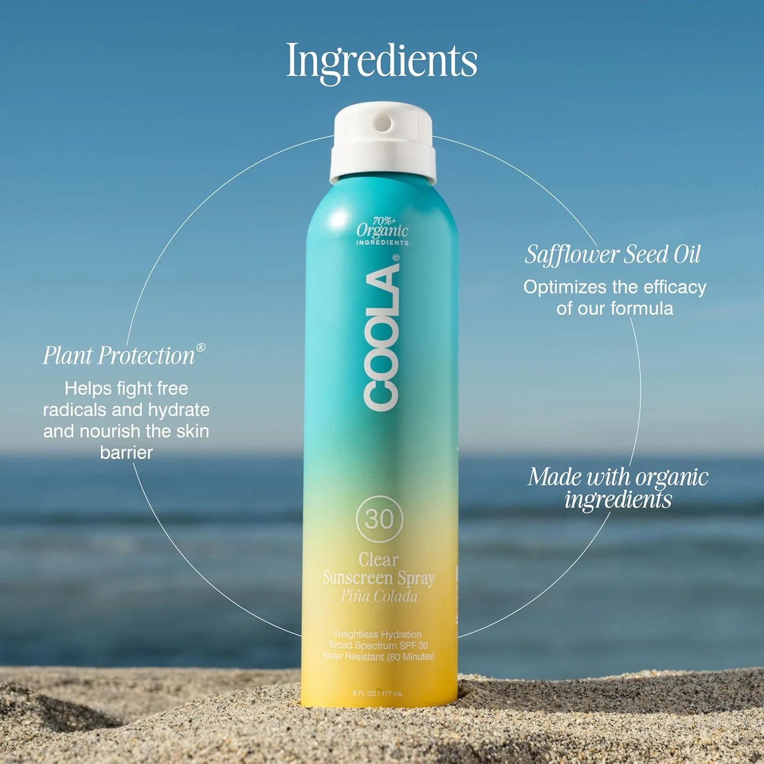 Солнцезащитный спрей COOLA Classic Body Sunscreen Spray SPF 30 Coola — фото 2