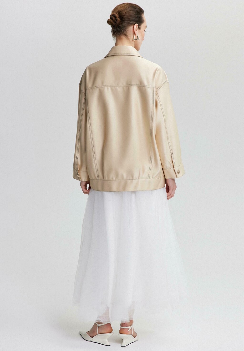 

Межсезонная куртка MATTE WITH CONTRAST STITCHING Touché Privé, бежевый