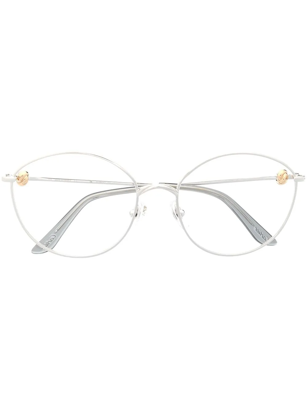 

Очки в круглой оправе Cartier Eyewear, серебяный
