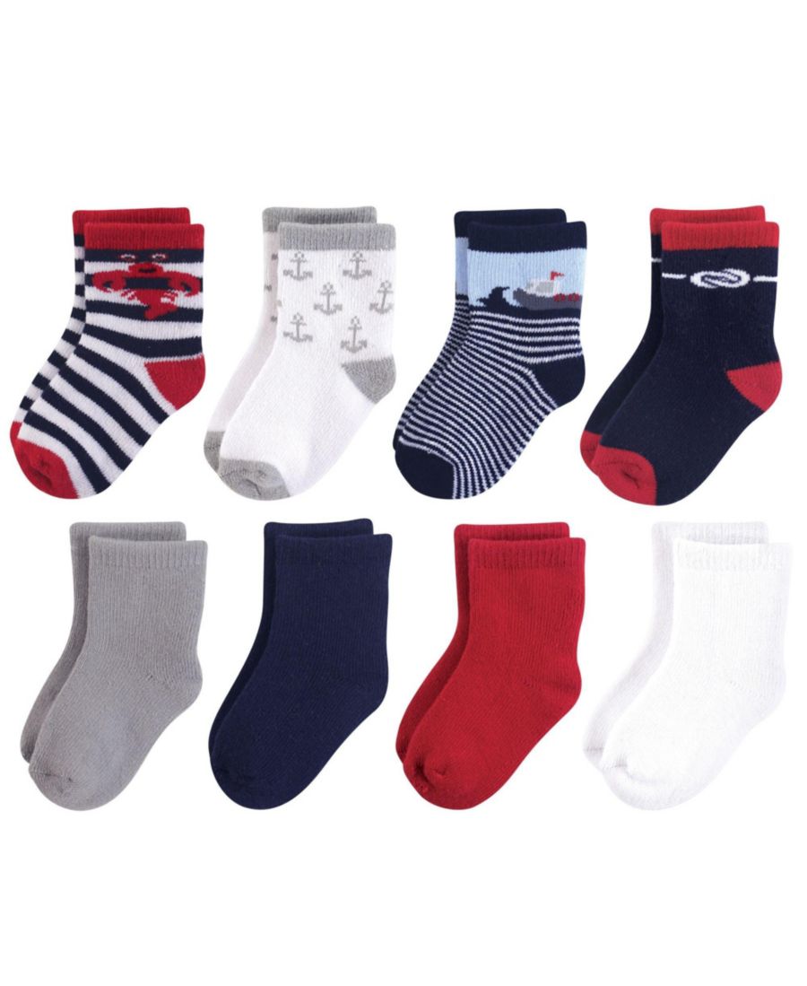 

Восьмипарные амортизирующие носки для повседневной носки Luvable Friends, Lobster