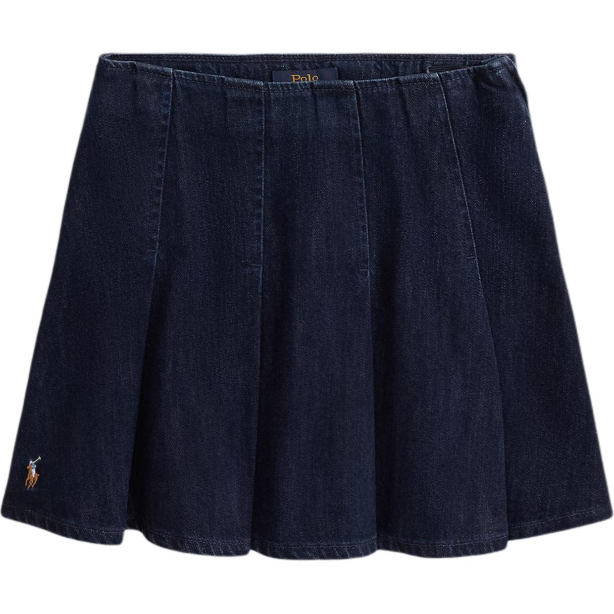 

Однотонный ковер с принтом в виде животных и логотипом бренда, умеренная длина, для подростков на весну и осень Polo Ralph Lauren, темно-синий