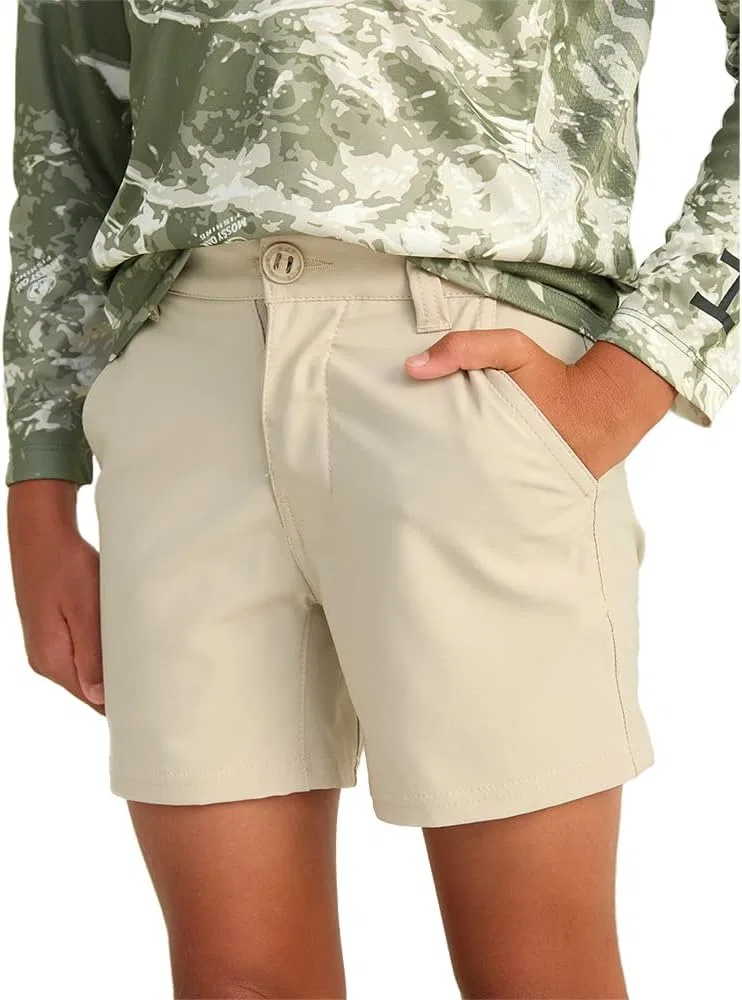 Детские шорты для рыбалки HUK, быстросохнущие, цвет Khaki