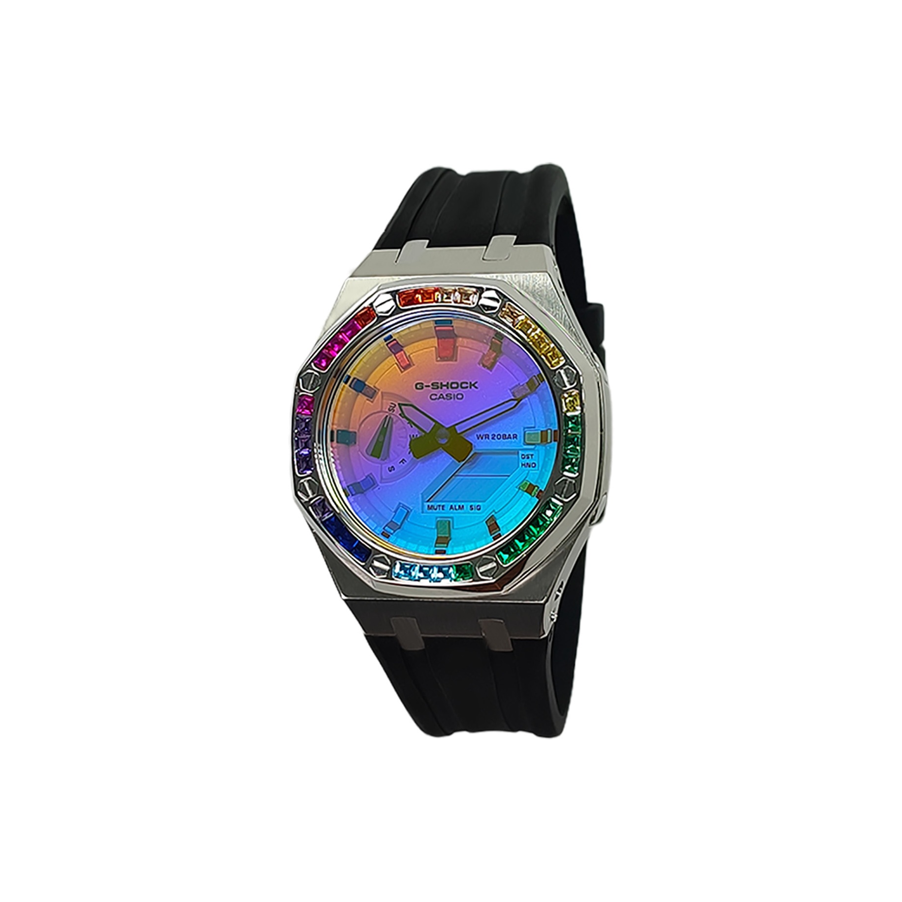 

CASIO Часы Retrofit Series Quartz Movement Fluoroelastomer Strap Watch Men's Watch Multicolor Watch Dial