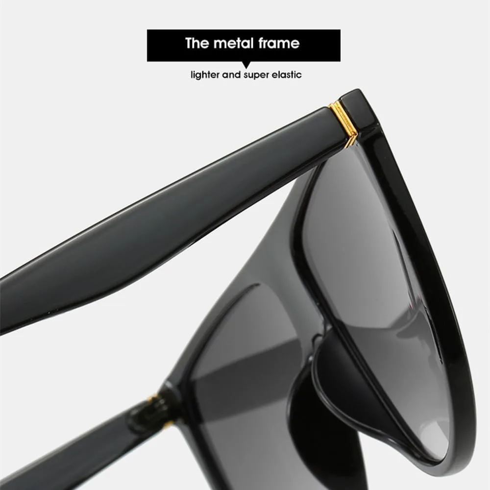 

Роскошные женские солнцезащитные очки в стиле ретро-винтаж, с плоской верхней частью, увеличенного размера, с защитой от ультрафиолета UV400 HVTVTLA, Champagne