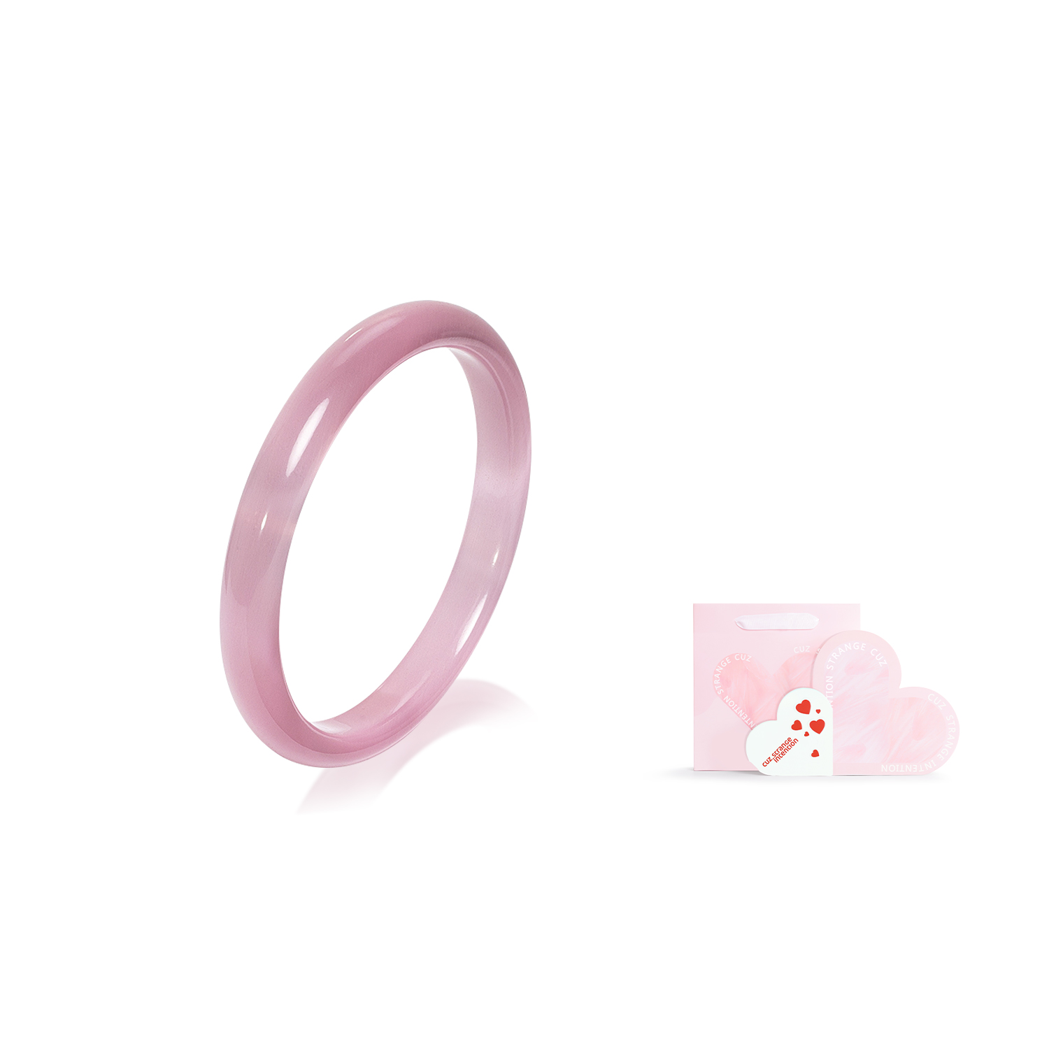 

Стеклянный браслет с кошачьим глазом для женщин Cuz Strange Intention, фиолетовый