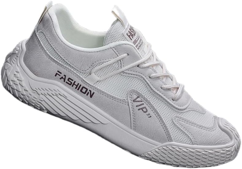 

Мужские повседневные кроссовки для бега - дышащий верх из сетки, противоскользящая резиновая подошва, стильные и универсальные Fmshi, бежевый