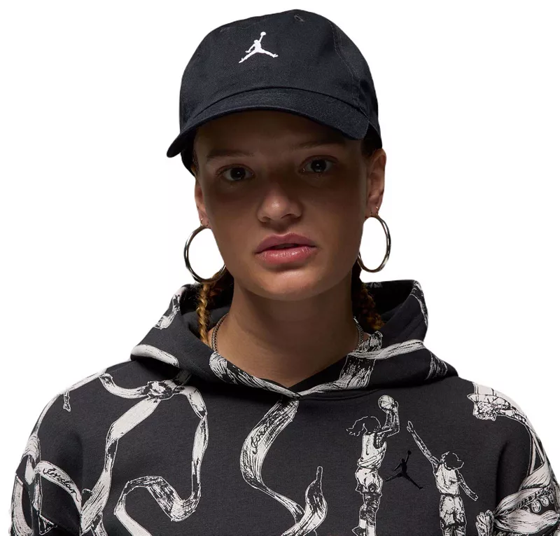 

Неструктурированная кепка с изогнутым клювом Nike для взрослых Jordan Club, черный/белый