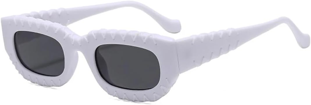 

Модные солнцезащитные очки для женщин, узкие, маленькие, квадратные, роскошные, мужские, для активного отдыха, вождения, с защитой от УФ-излучения UV400 TVTBBVV, White Gray