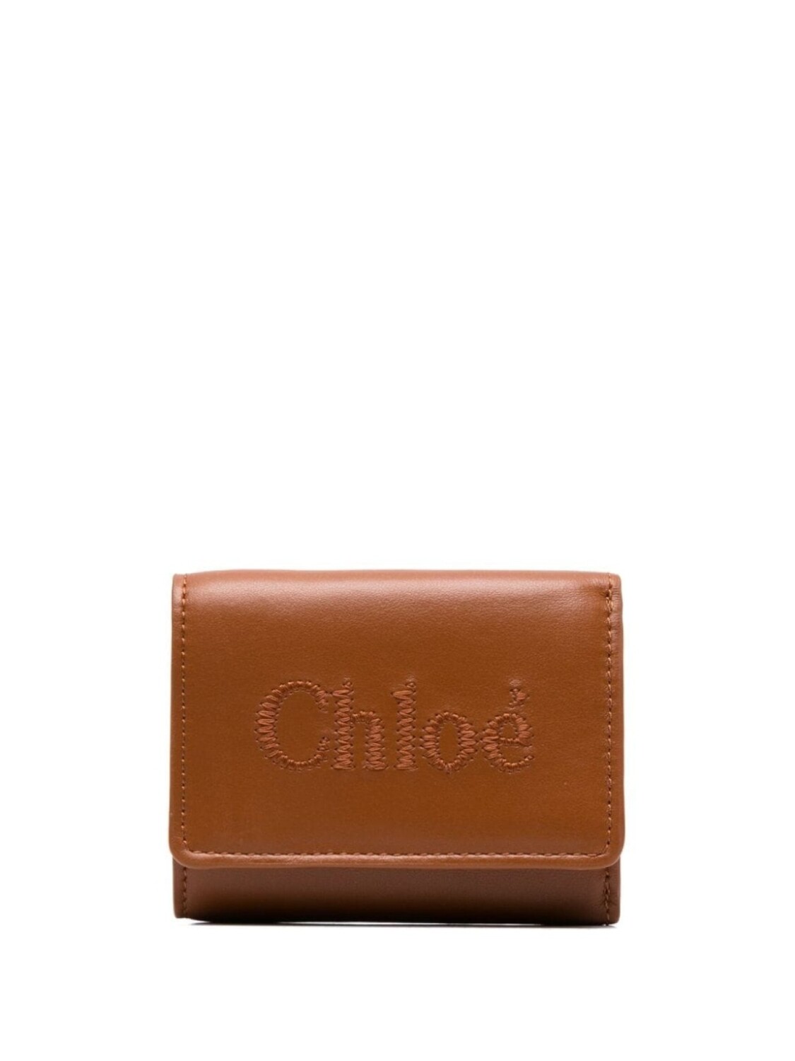 

Chloé кошелек Sense с вышитым логотипом, коричневый