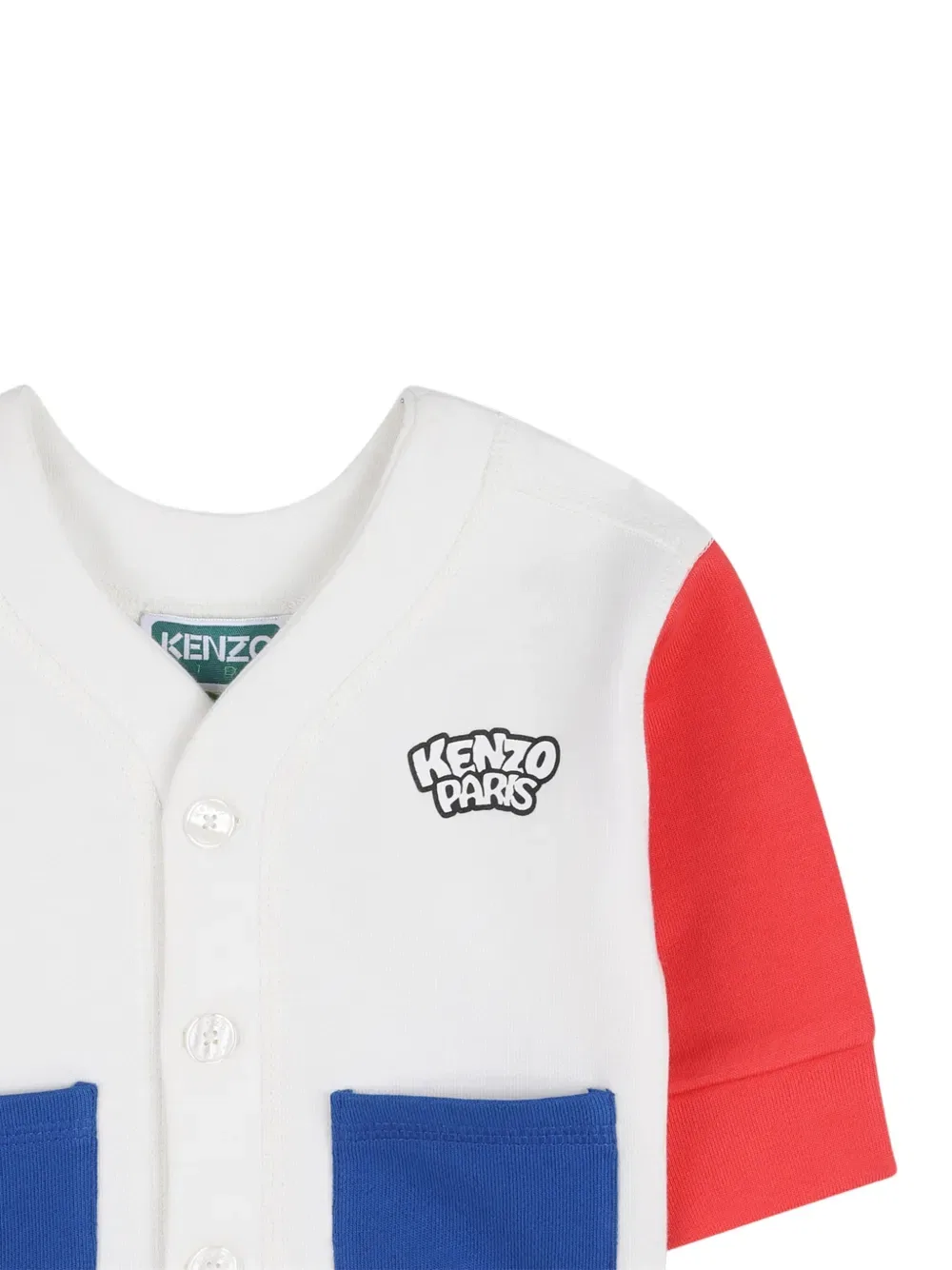 Толстовка с накладными карманами Kenzo Kids, белый — фото 3