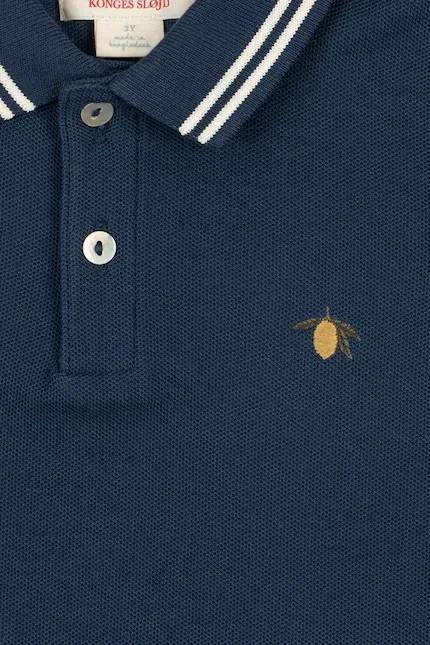 Поло детское из органического хлопка FLORIAN POLO SHIRT Konges Sløjd, синий — фото 4