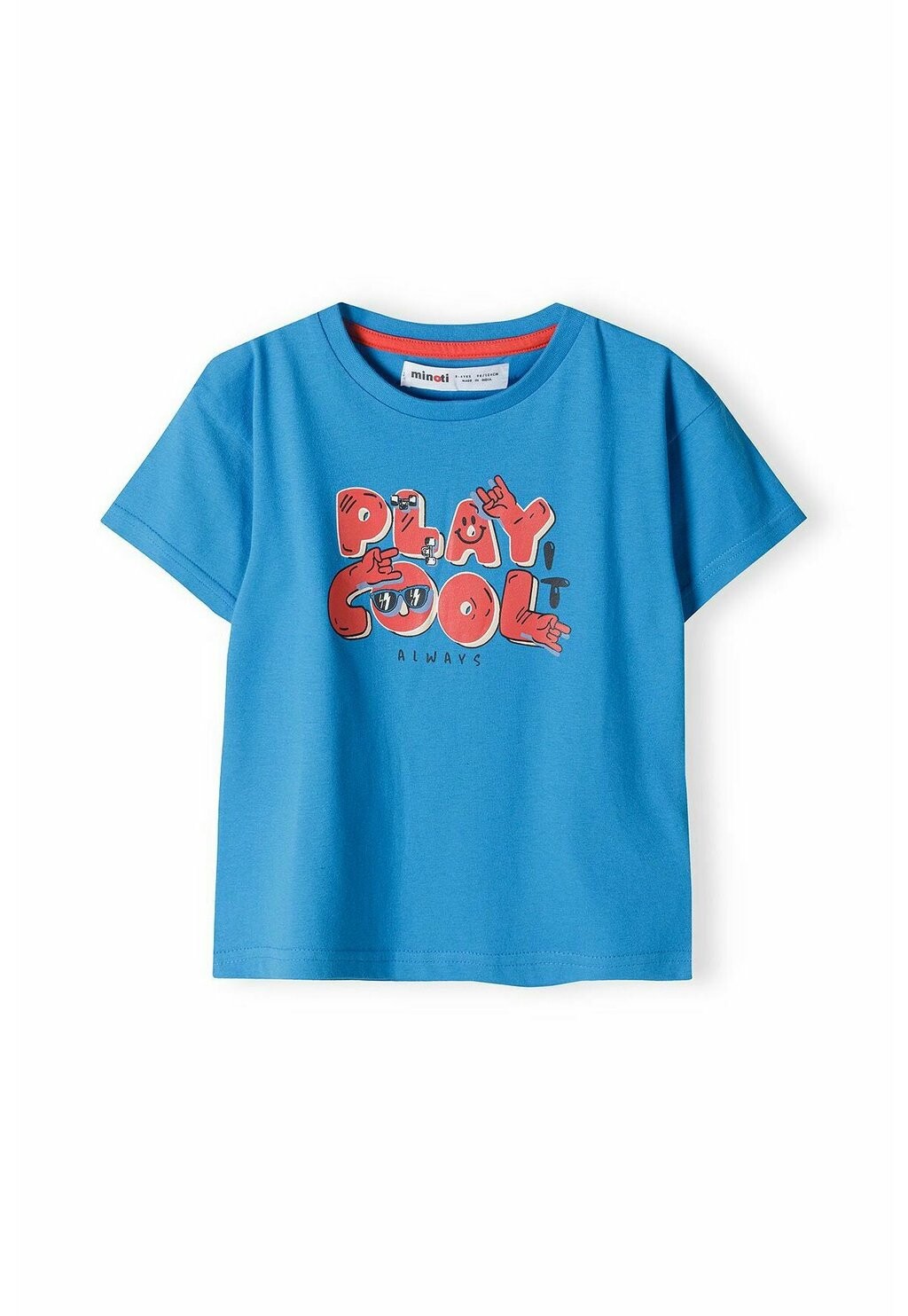 

Футболка с принтом SHORT SLEEVE WITH PRINT MINOTI, цвет blue