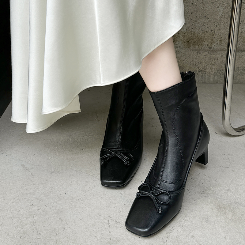 Yeezyy Reezy Женские черные ботинки на каблуке 4,5 см, цвет Black — фото 2