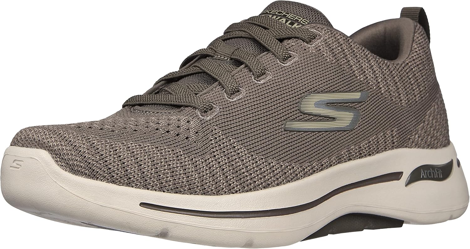 

Мужские кроссовки Skechers GoWalk Arch Fit для спортивных тренировок и ходьбы с амортизирующей подошвой из воздушной пены, Taupe 2