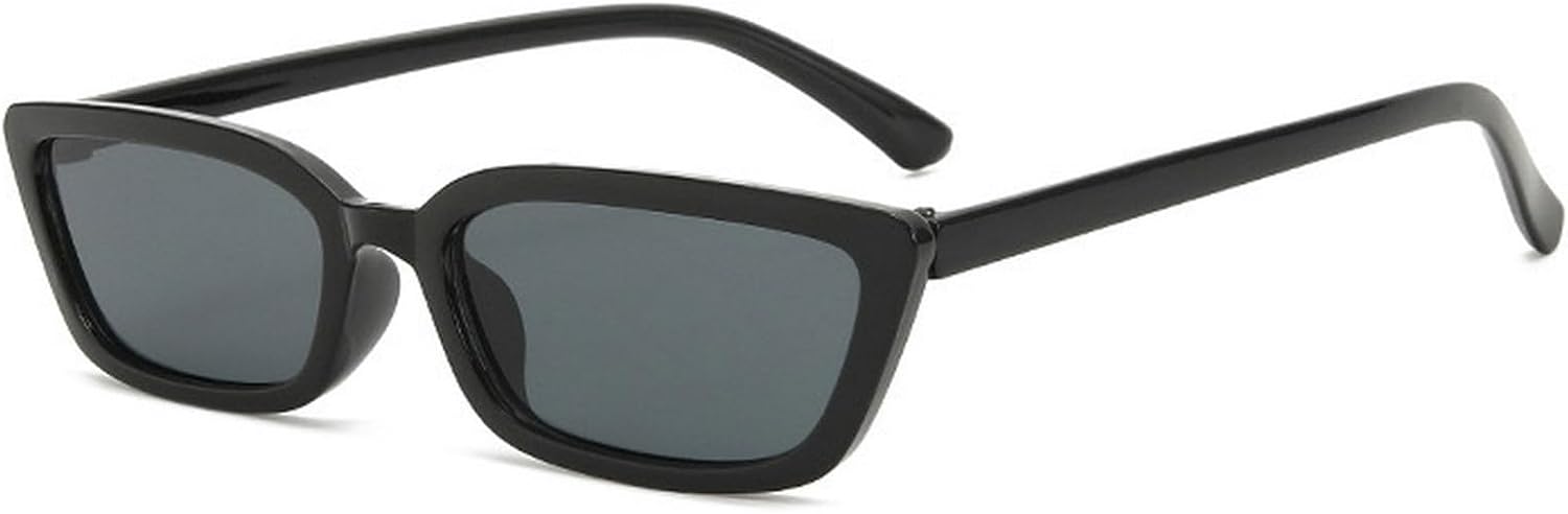 

Солнцезащитные очки в маленькой оправе для женщин, ретро-очки прямоугольной формы, модные солнцезащитные очки для лета и отдыха на природе, защита от УФ-излучения UV400 mincl, Black