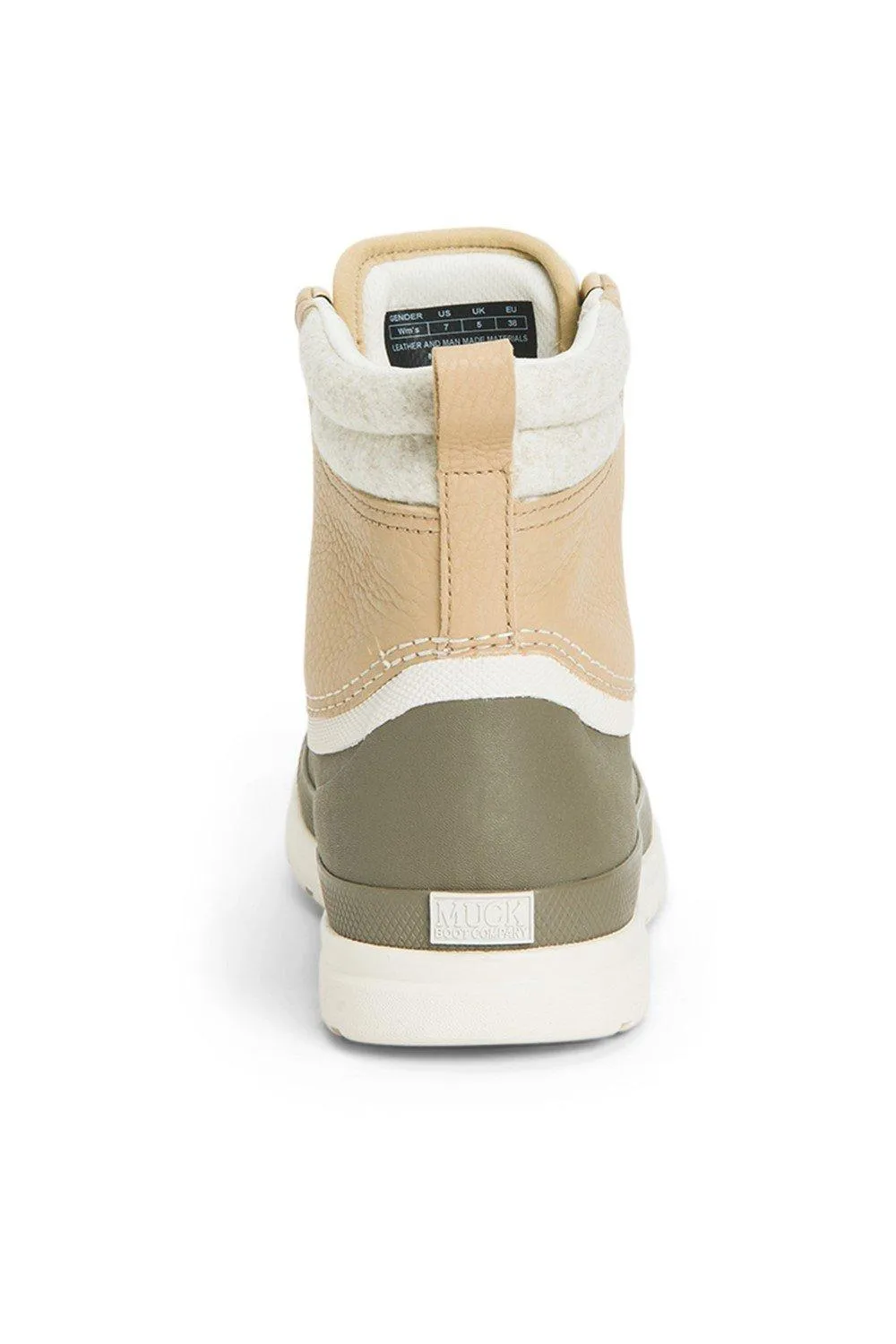 Женские резиновые ботинки Muck Boots короткие на шнуровке, бежевый — фото 2