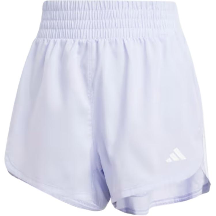 Adidas 3 Stripes AEROREADY Pacer Тренировочные Спортивные Шорты Женские Purple/White — фото 3