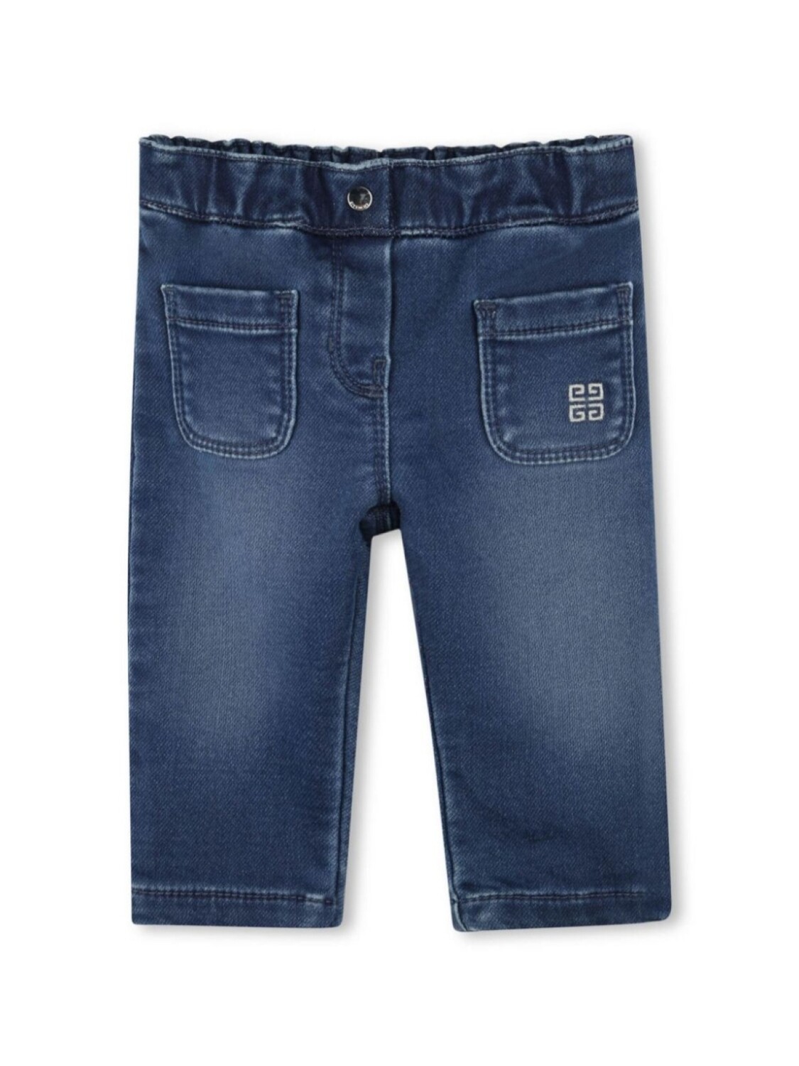 

Givenchy Kids прямые джинсы с логотипом 4G, синий