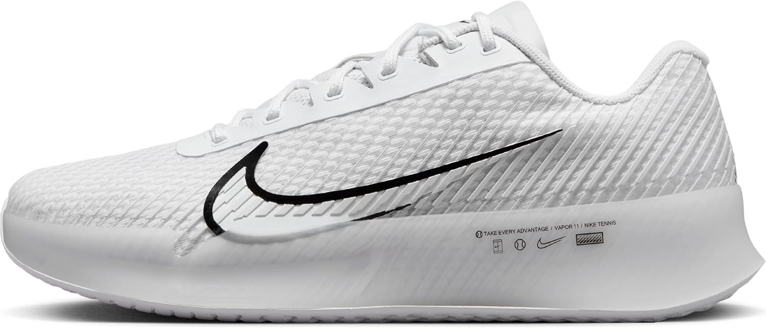 

Мужские кроссовки Nike Zoovapor 11 HC на шнуровке, White Black Summit White