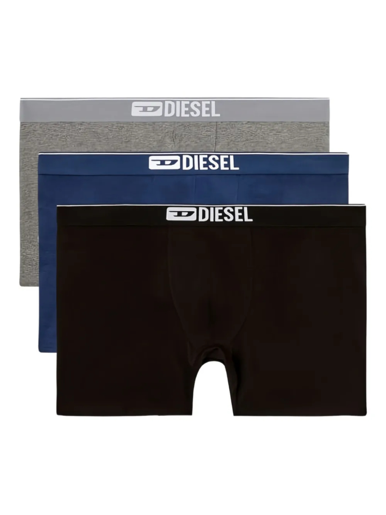 

Трусы-боксеры с логотипом на поясе (упаковка из трех шт.) Diesel, синий