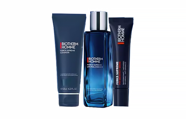 BIOTHERM Набор для ухода за кожей Biouquan Men's Diamond Blue, увлажняющий, очищающий, 125мл+200мл, подарок на день рождения для парня — фото 3