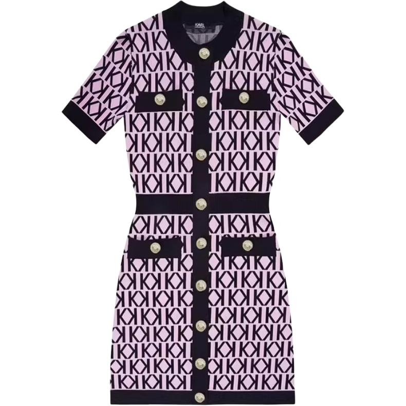 

KARL LAGERFELD / Karl Lagerfeld Jeans Karl Lagerfeld платье с короткими рукавом женское Black Pink