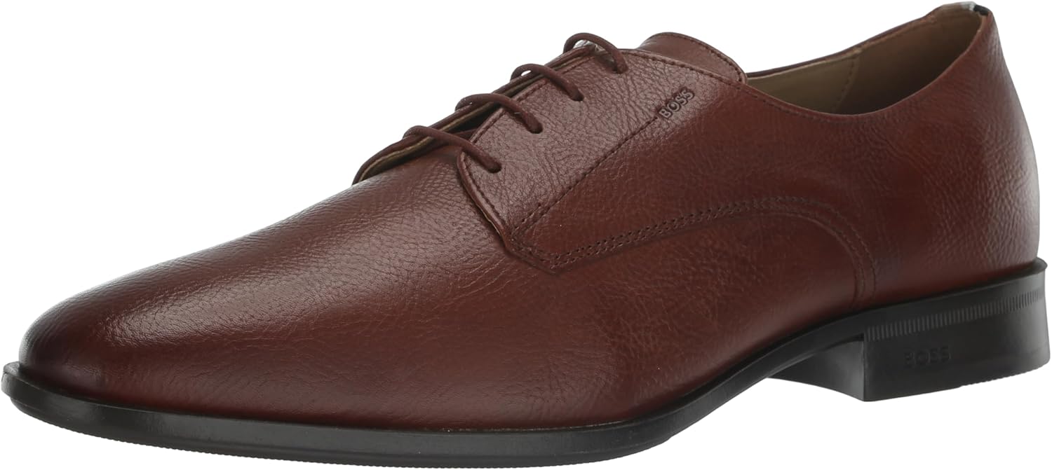 

Мужские дерби Colby из зерненой кожи BOSS, Medium Oak