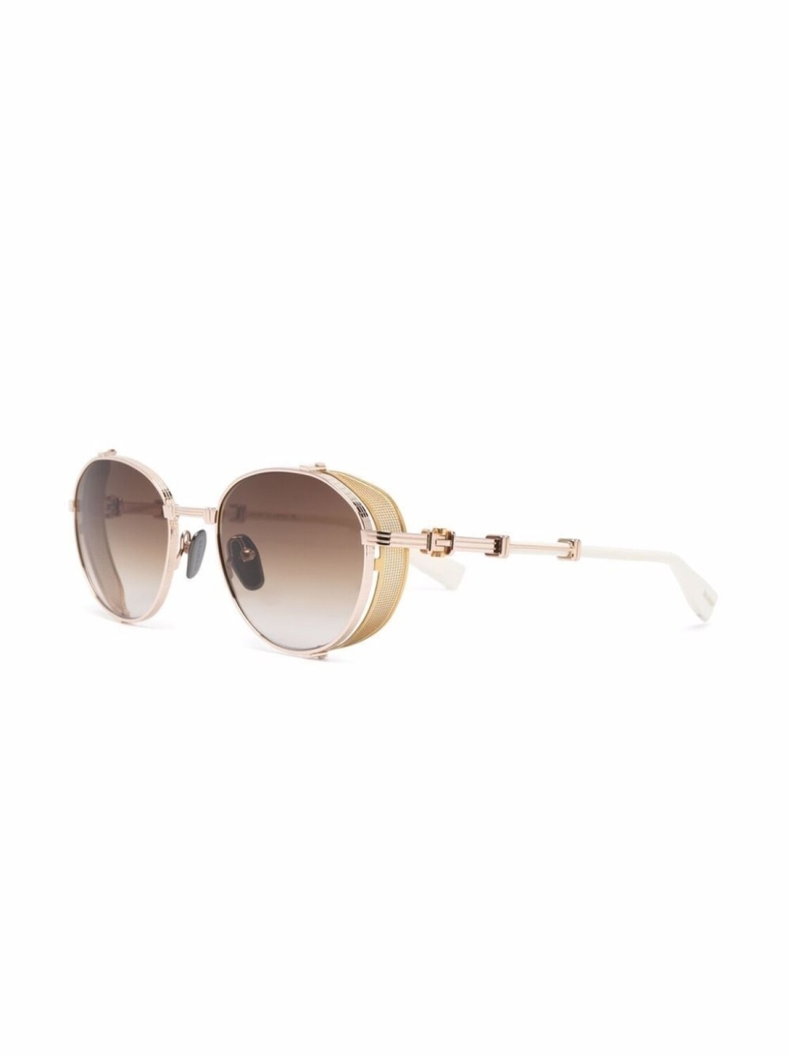

Balmain Eyewear солнцезащитные очки-маска, золотистый