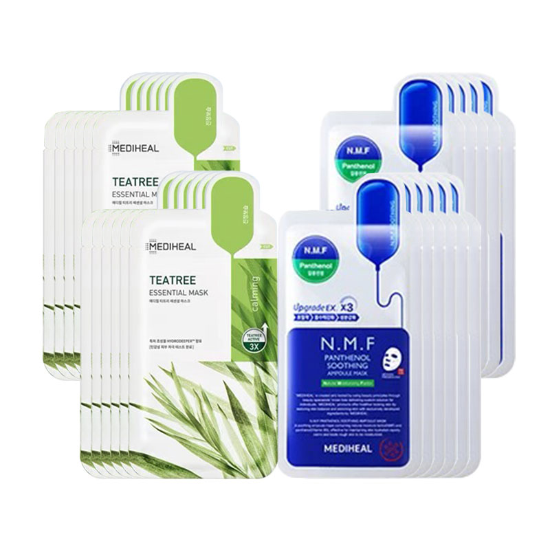 

MEIDIHUIER Новые увлажняющие, успокаивающие и стабилизирующие маски для лица с чайным деревом, успокаивающие и увлажняющие, 11 шт + 12 шт MEDIHEAL, new hydrating soothing water storage facial mask 11 piece+tea tree stabilizing facial mask 12 pie...