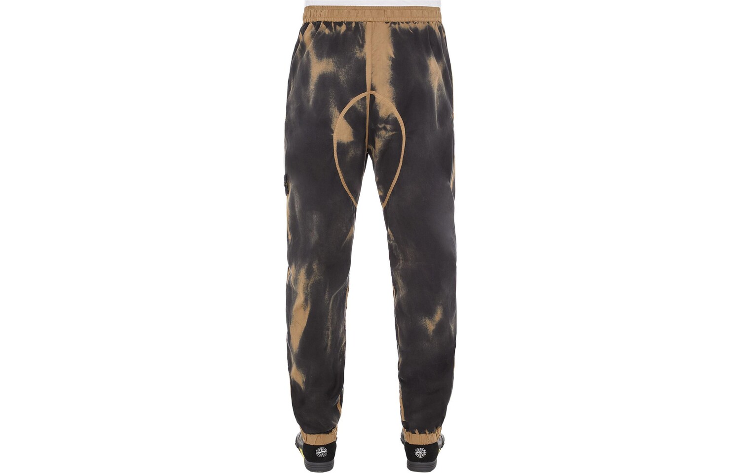 Брюки мужские Stone Island Hand Sprayed, черный / бежевый — фото 2