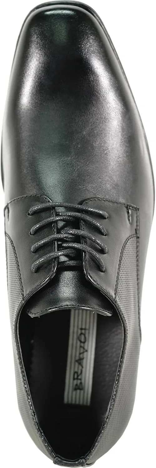 Браво! Мужские классические туфли King Classic Oxford с кожаной подкладкой - доступны в широкой колодке bravo!, Black 7 — фото 3