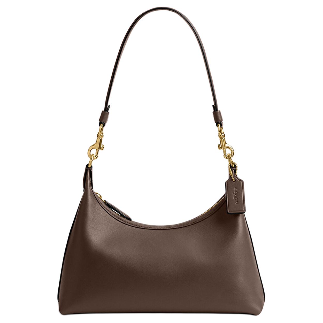 

Coach Женская сумка через плечо Juliet Glove из дубленой кожи, большого размера, шоколадно-коричневого цвета