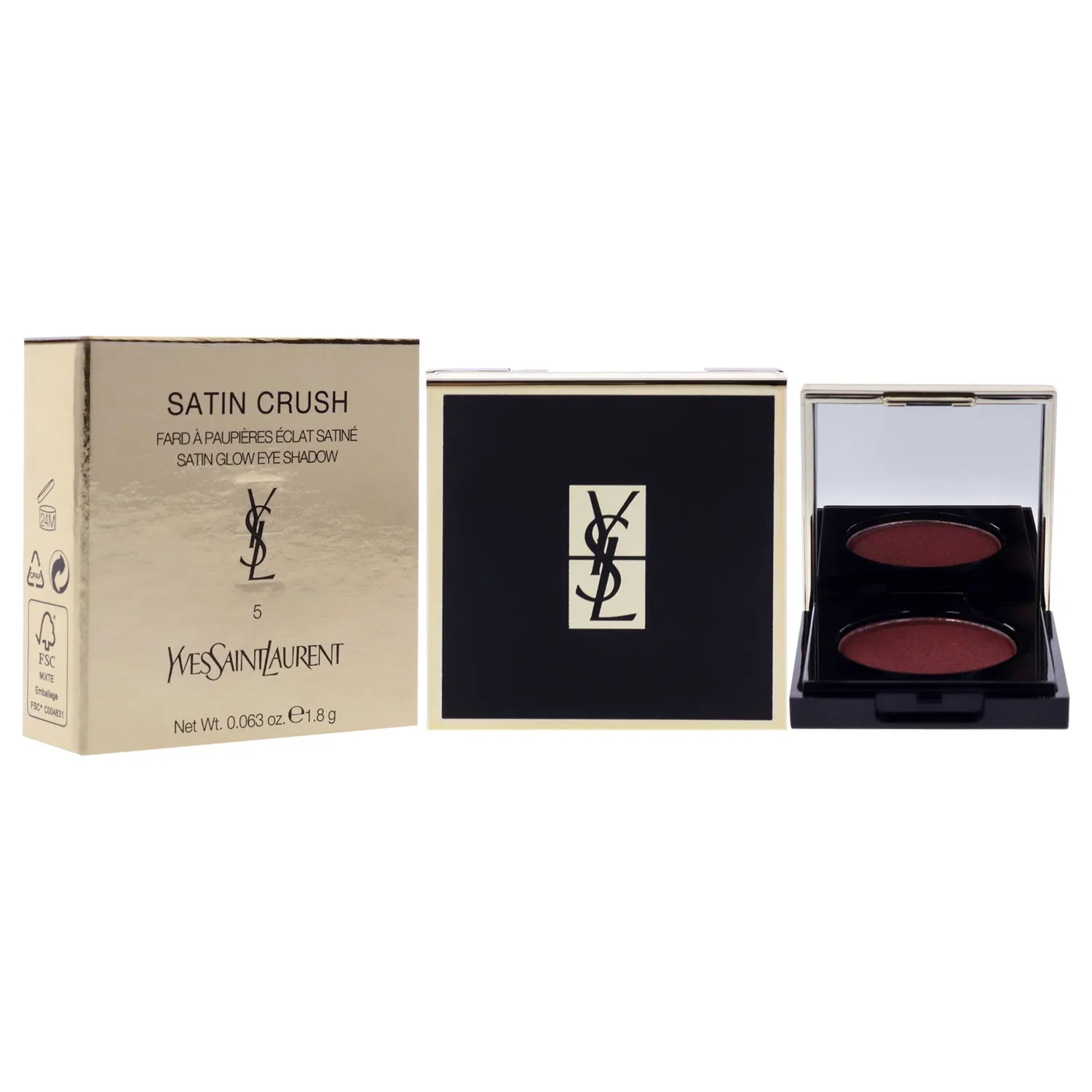 Монотени для век Satin Crush Mono Eyeshadow - 5 Radical Rust от Yves Saint Laurent (унисекс) - 0,063 унции — фото 3