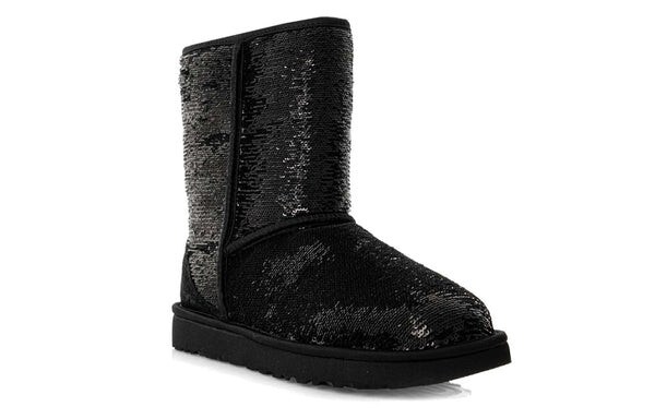 Кеды классические короткие космос пайетки Ugg, черный — фото 4